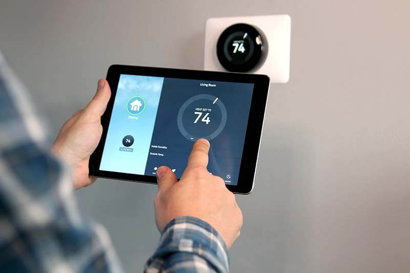 adjusting smart thermostat