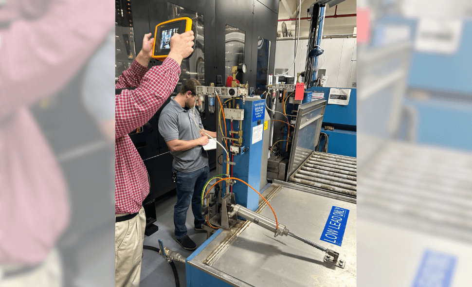 person in a commercial building