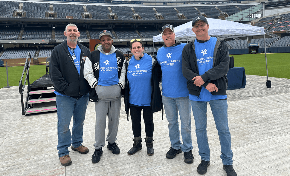 people volunteering at special olympics