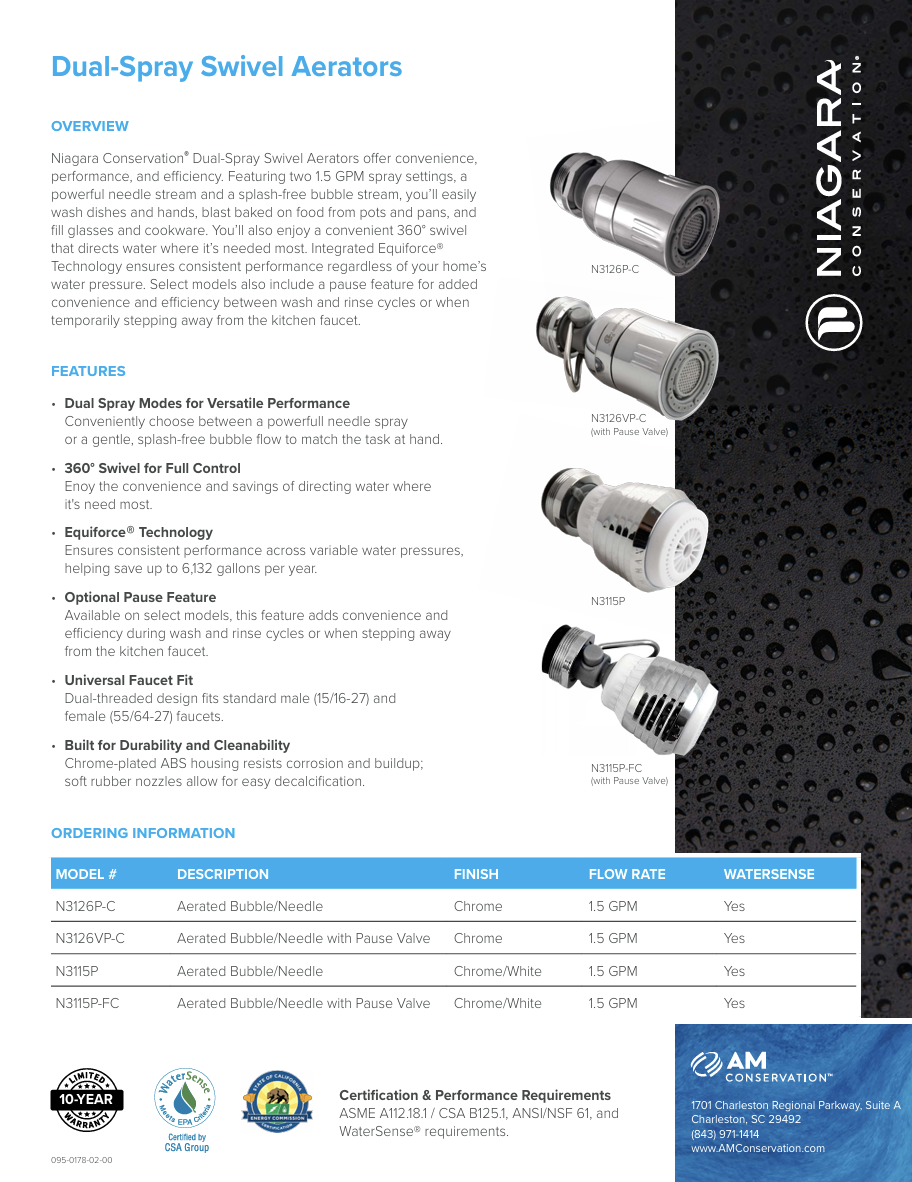 Dual-Spray Swivel Aerators