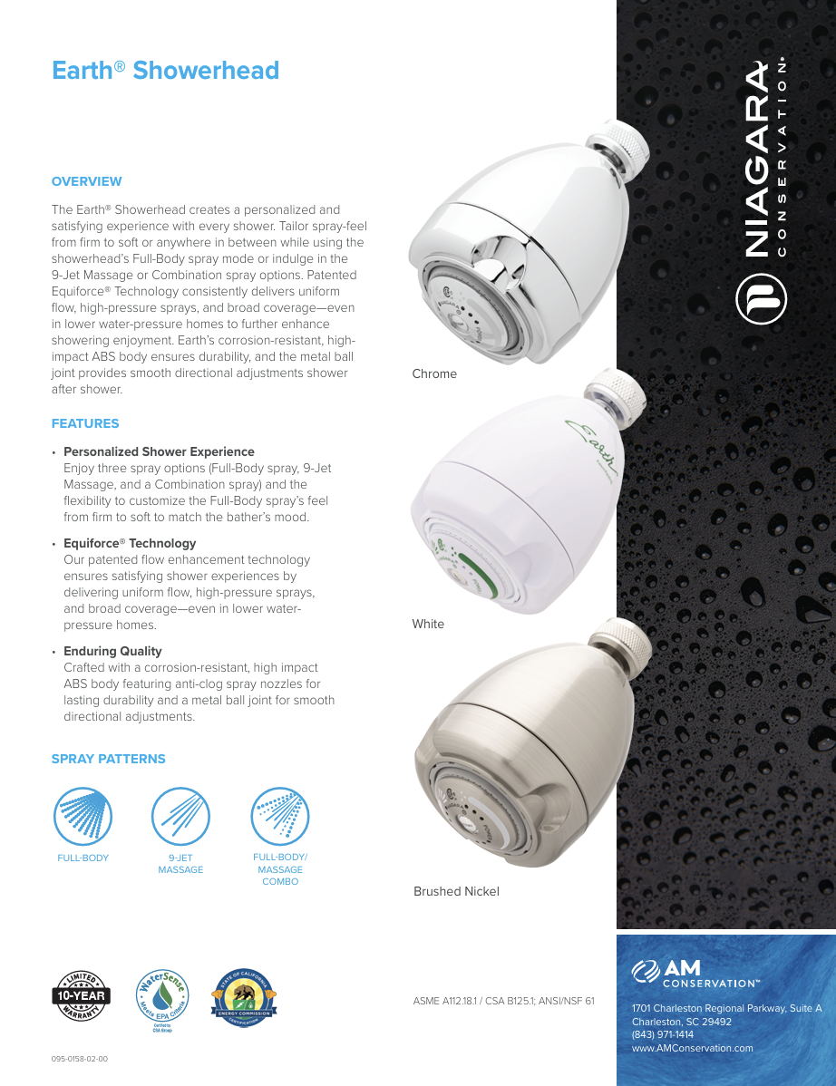 Earth® Showerhead
