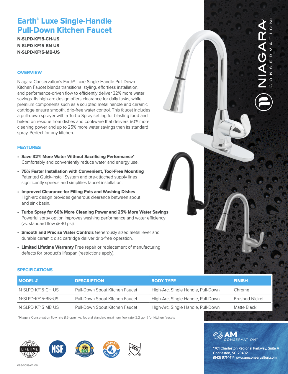 Earth® Luxe Single Handle Pull-Down Kitchen Faucet