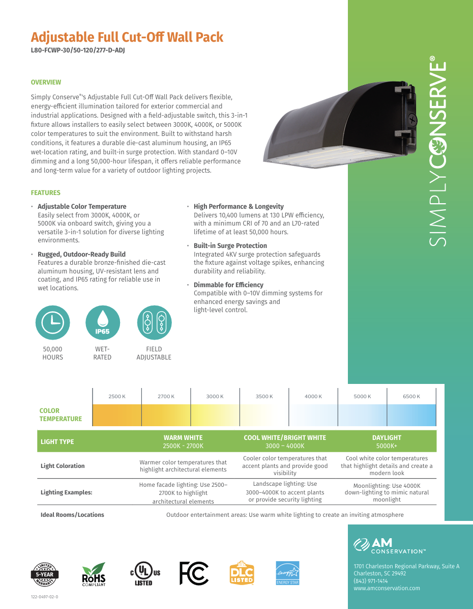 Adjustable Full Cut-Off Wall Pack