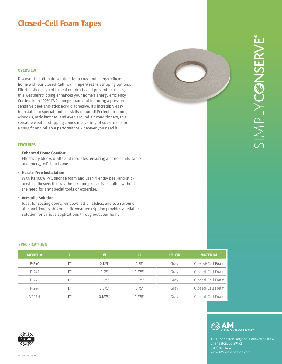 Closed-Cell Foam Tapes