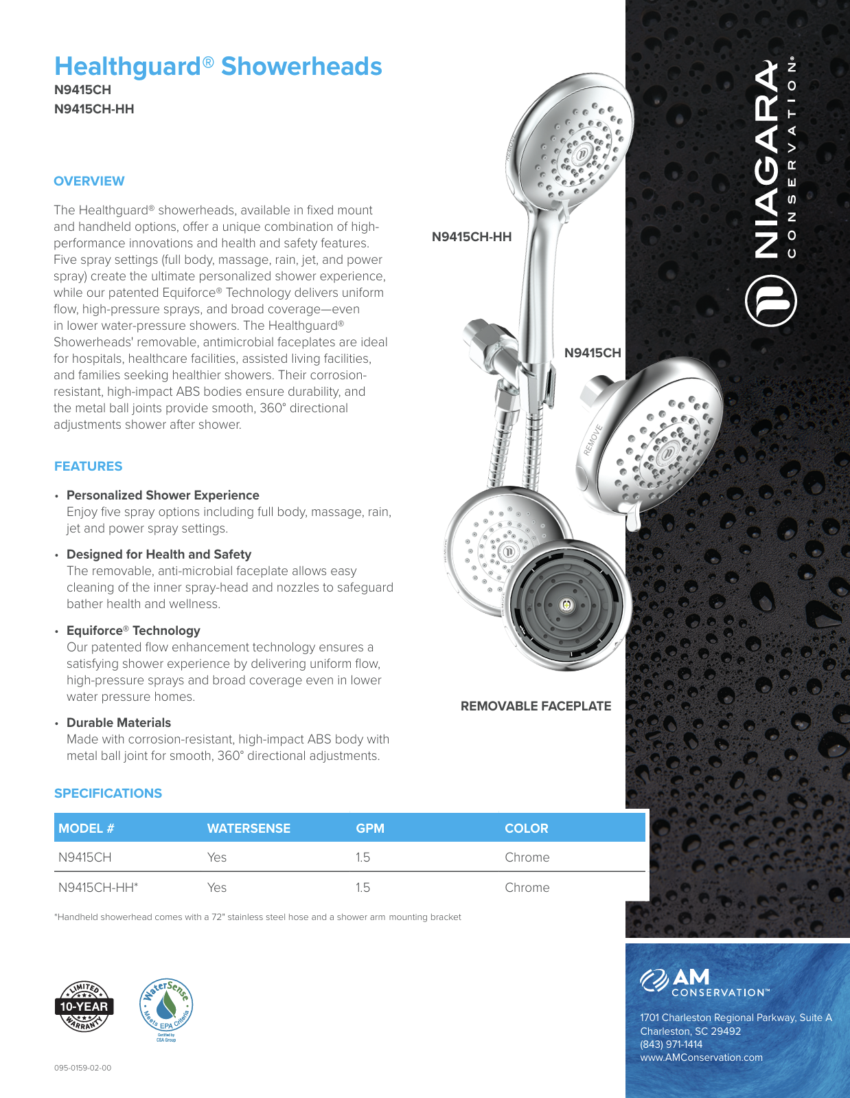 Healthguard® Fixed Showerhead