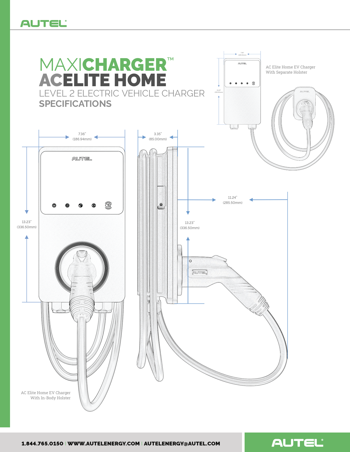 Autel MaxiCharger AC Elite Home 40A 240V Level 2 Electric Vehicle Charger