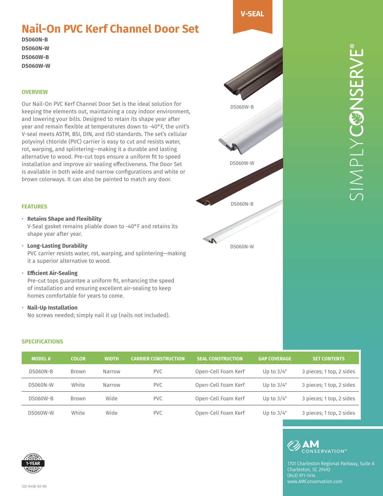 Nail-On PVC Kerf Channel Door Set