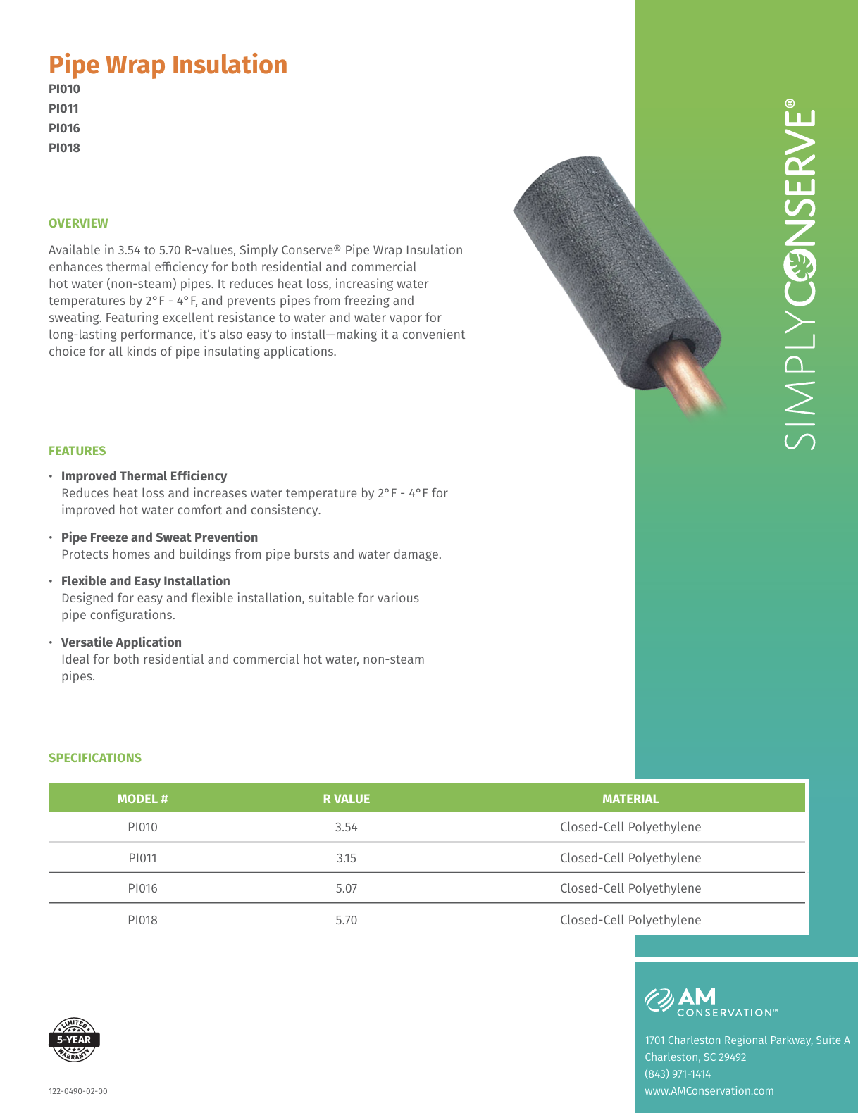 Pipe Wrap Insulation