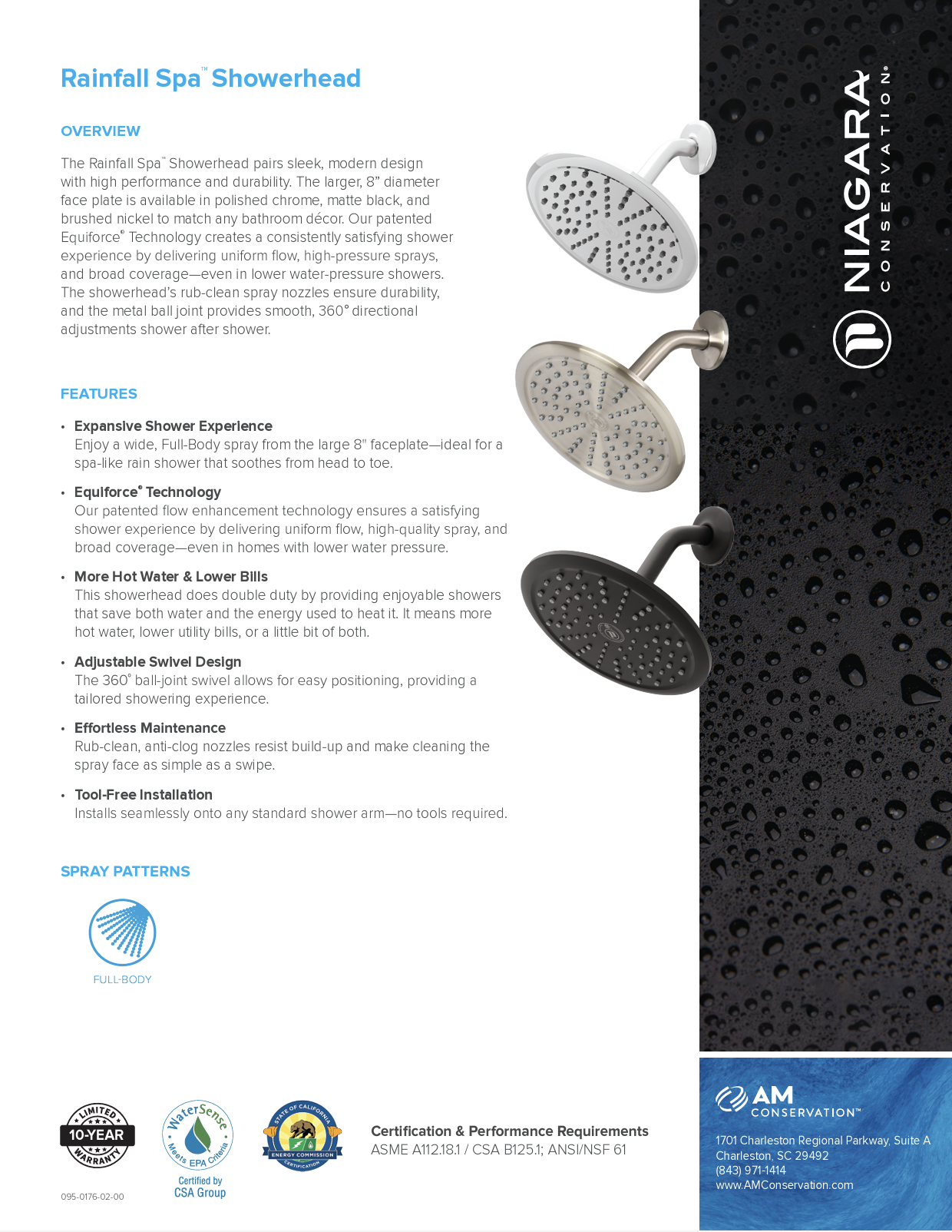 Rainfall Spa™ Showerhead