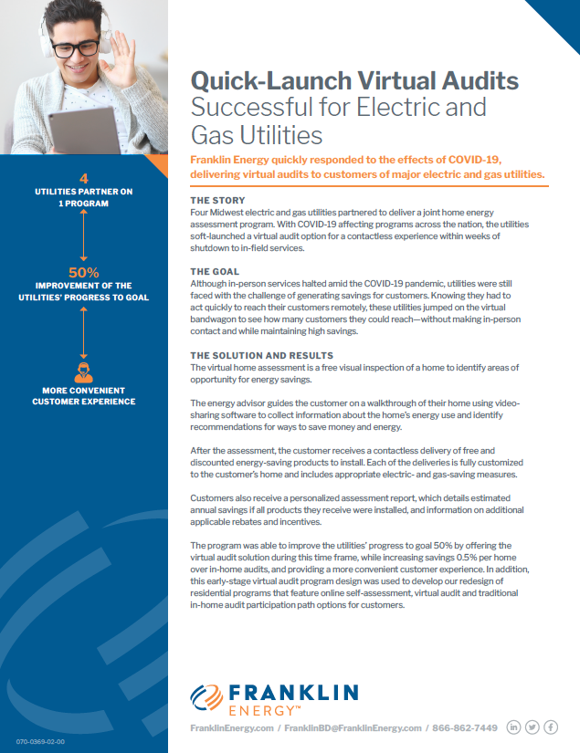 Image for Quick-Launch Virtual Audits Successful for Electric and Gas Utilities