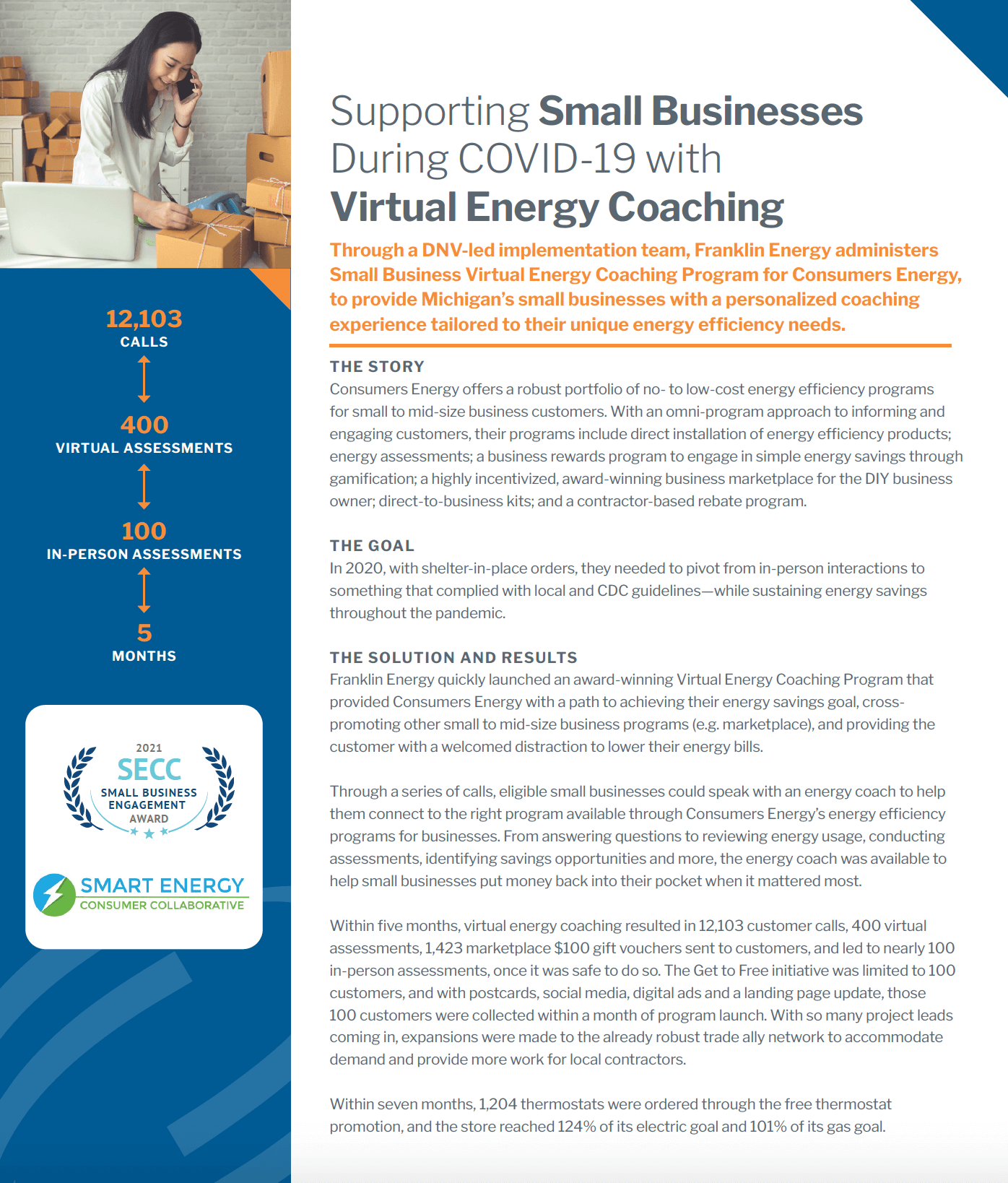 Image for Supporting Small Businesses During COVID-19 with Virtual Energy Coaching
